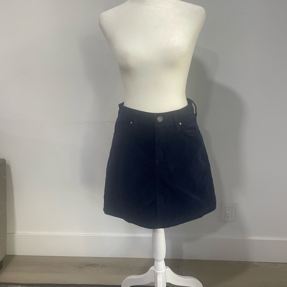 Market & Spruce Blue Mini A-Line Skirt for Casual Work